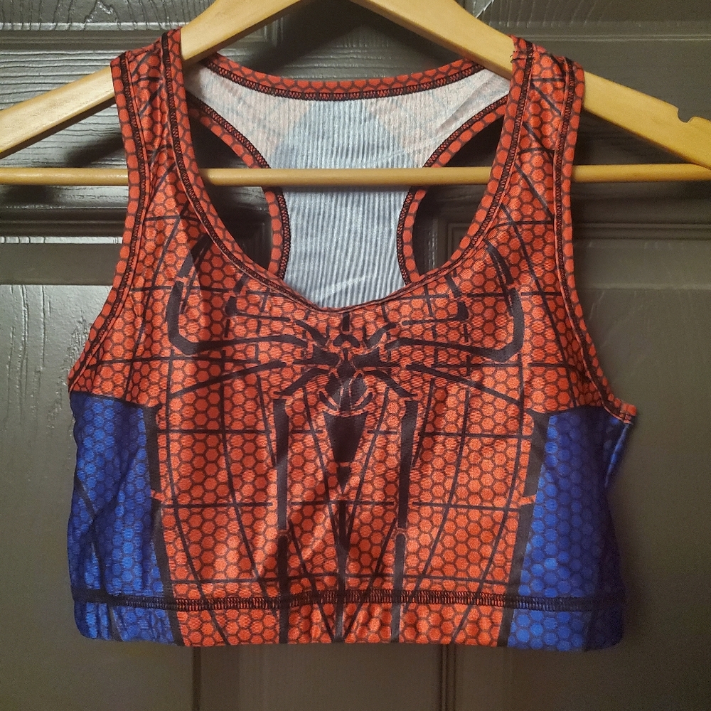 NWOT Spider-Man sports bra size L/XL fits more like S/M